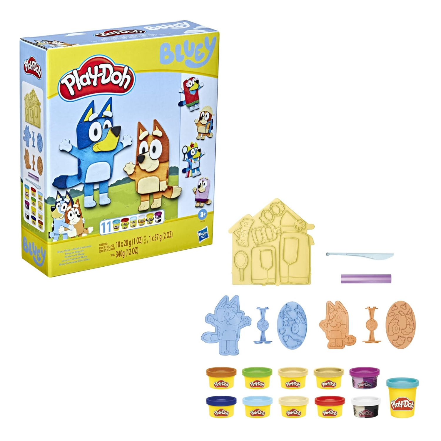 Play-Doh Bluey Make ’n Mash Costume Playset Ages 3+ Kids Fun