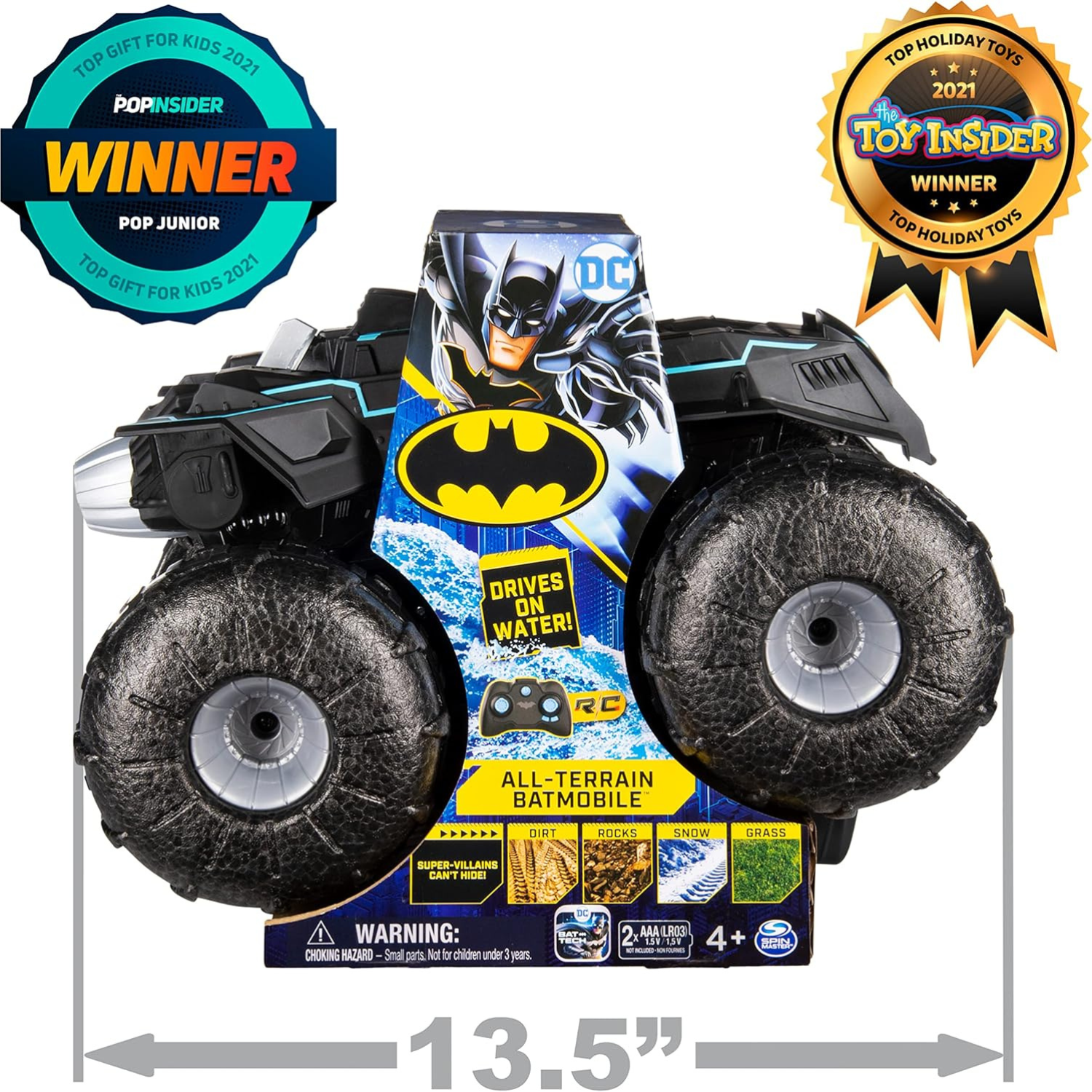 DC Batman RC All-Terrain Batmobile Car Drives on Water Mud Snow Grass