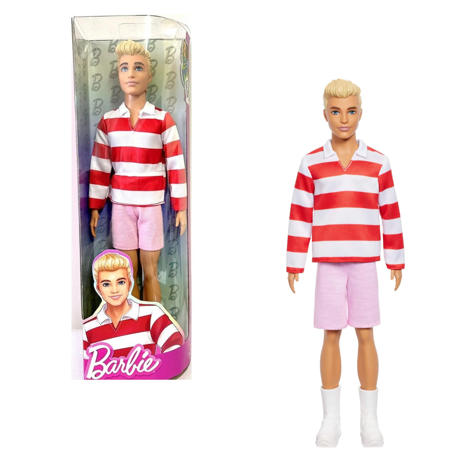 Barbie Ken Fashionista Doll 241 Striped Sweater Style Collectible Toy Play 3+