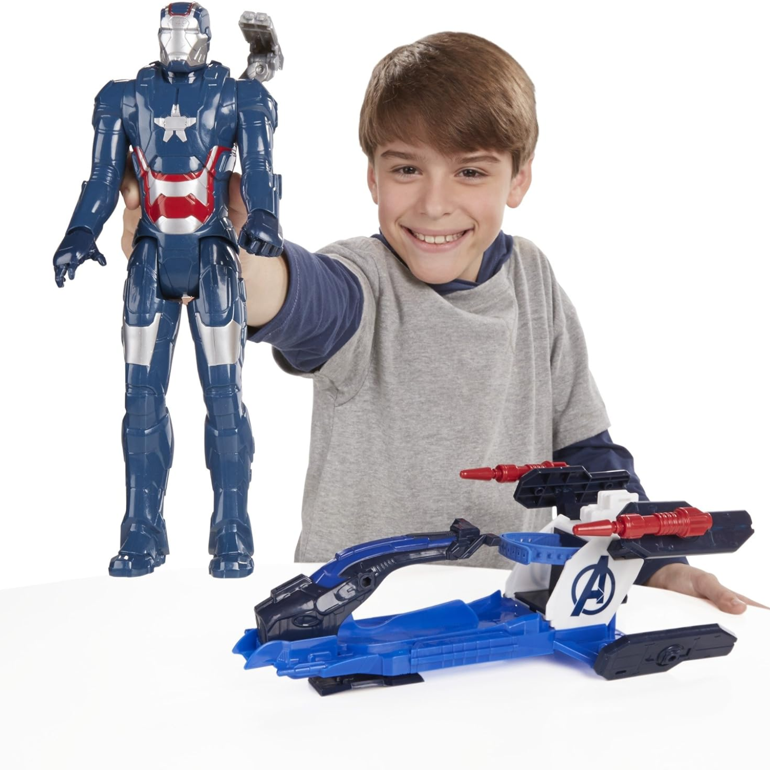 Avengers Titan Hero Series Iron Patriot 12 Inch Figure Arc Thruster Jet