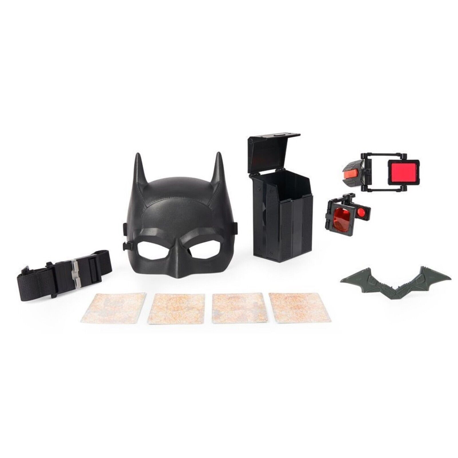 Batman Detective Kit with Mask Belt Case Batarang Red Reveal Lens LED Light Play
