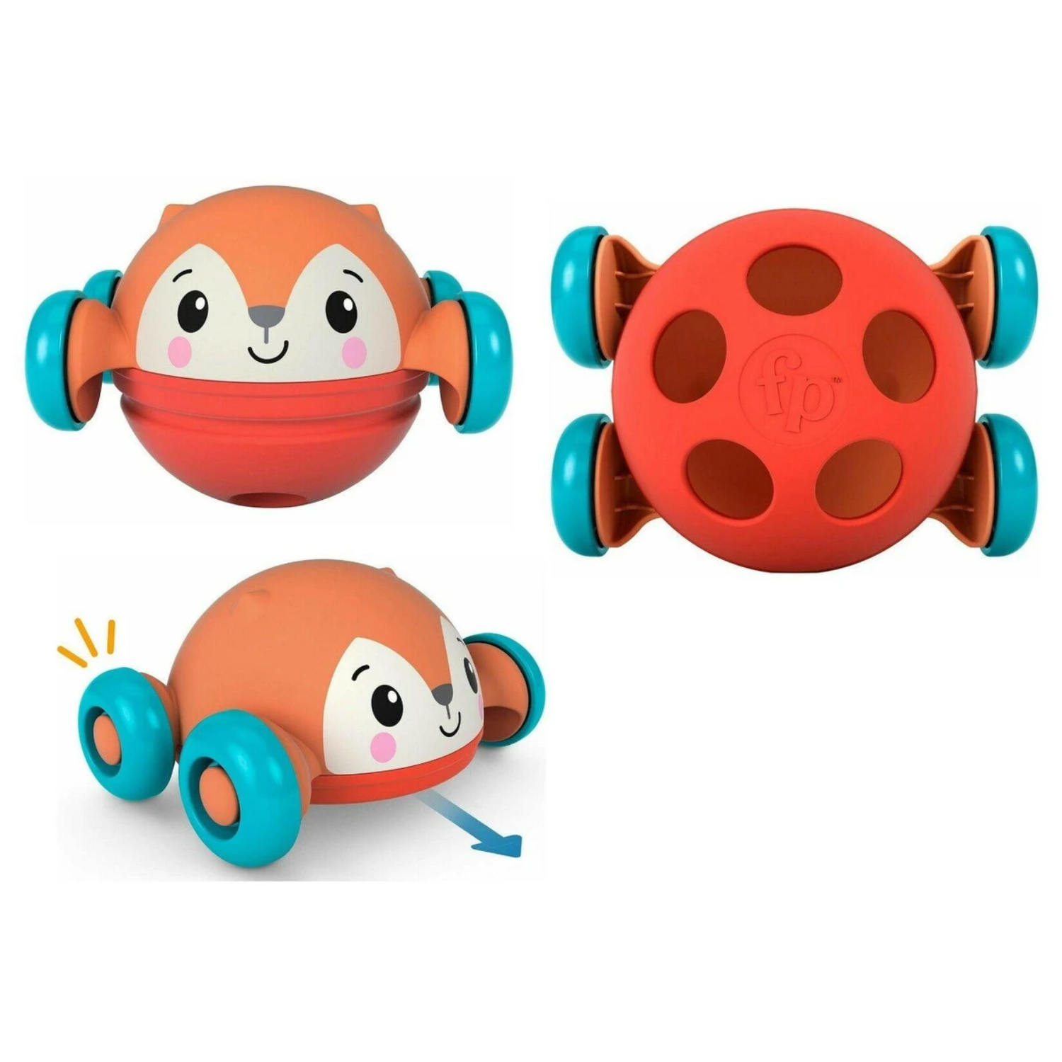 Fisher Price Baby Roll Pop and Zoom Friends Ages 2+ Toy Fox Car