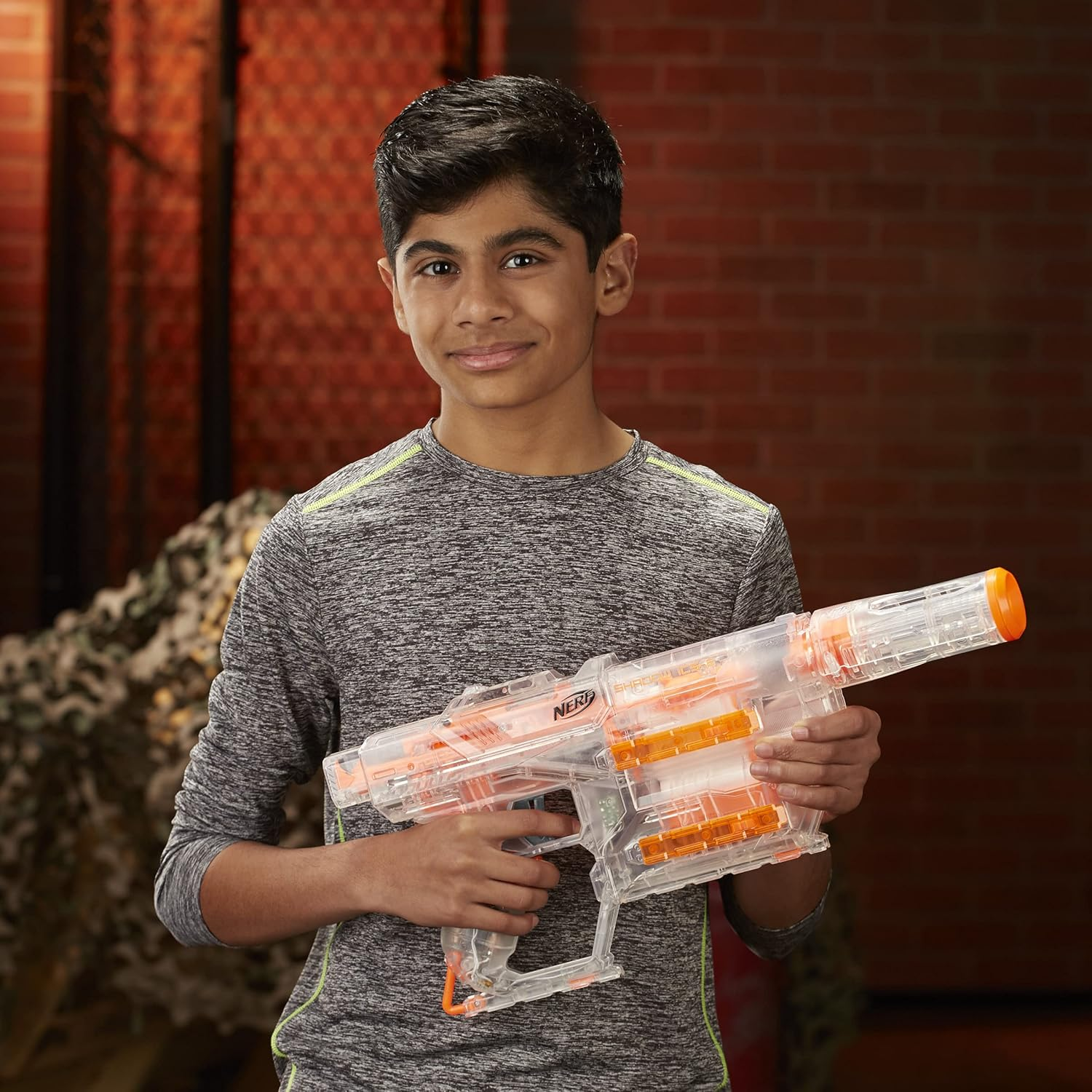 Nerf Modulus Ghost Ops Shadow ICS-6 Blaster Light Up Custom 6 Darts Ages 8 +