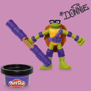 Play-Doh Teenage Mutant Ninja Turtles Cowabunga Bendy 4 Inch Action Figures Set