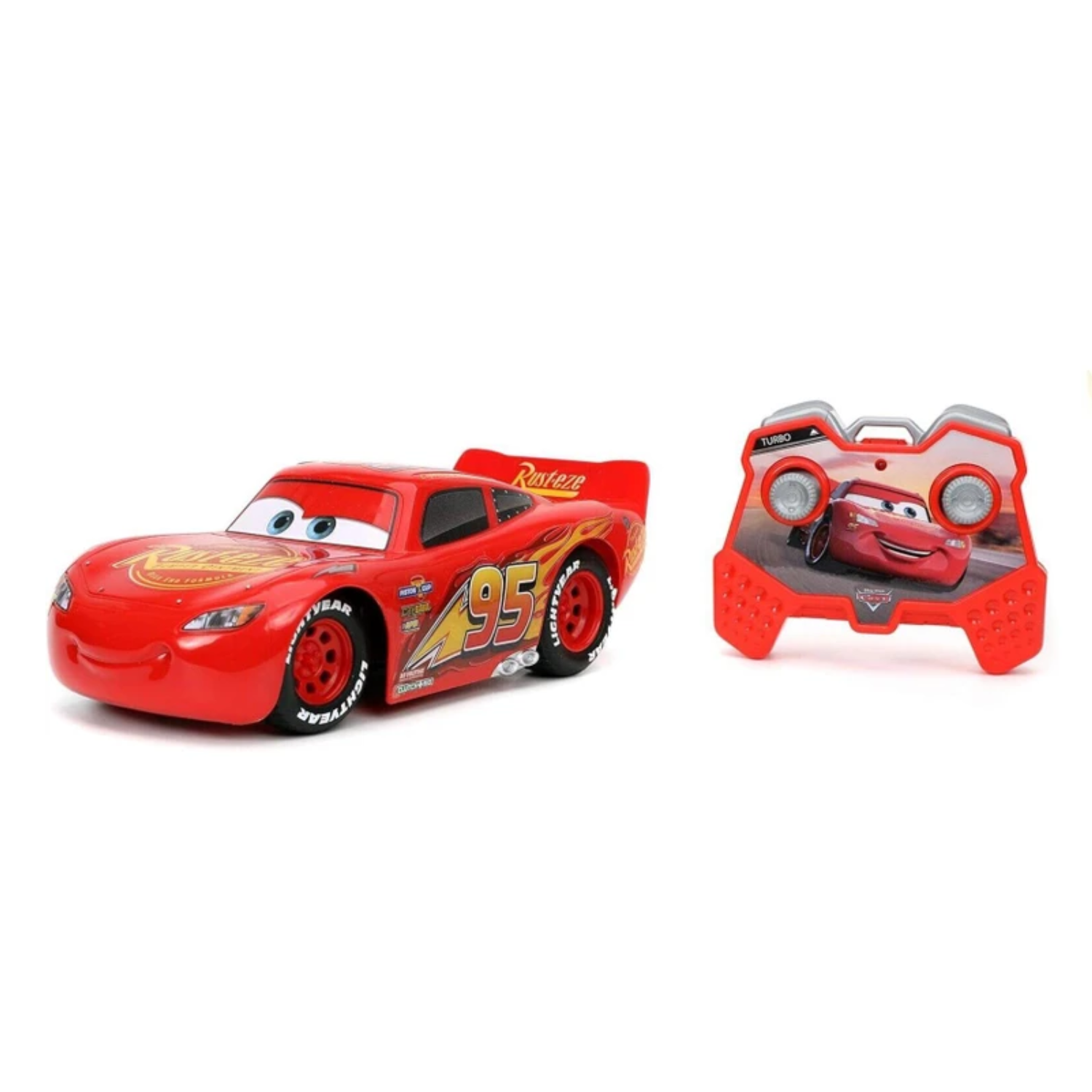 Jada Pixar Cars 1:24 Lightning McQueen RC Remote Control Car Race Play Gift