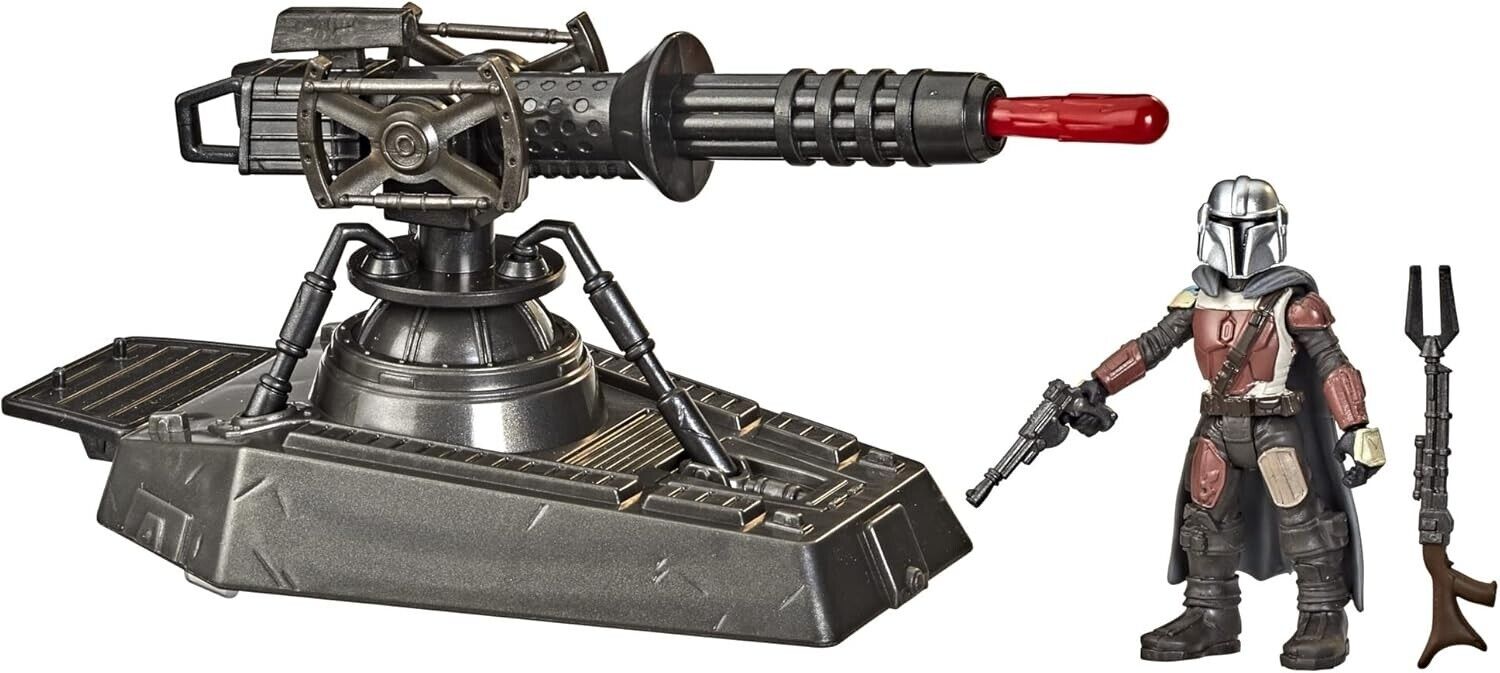 Star Wars Mission Fleet Expedition Class The Mandalorian Hover E-Web Cannon Play
