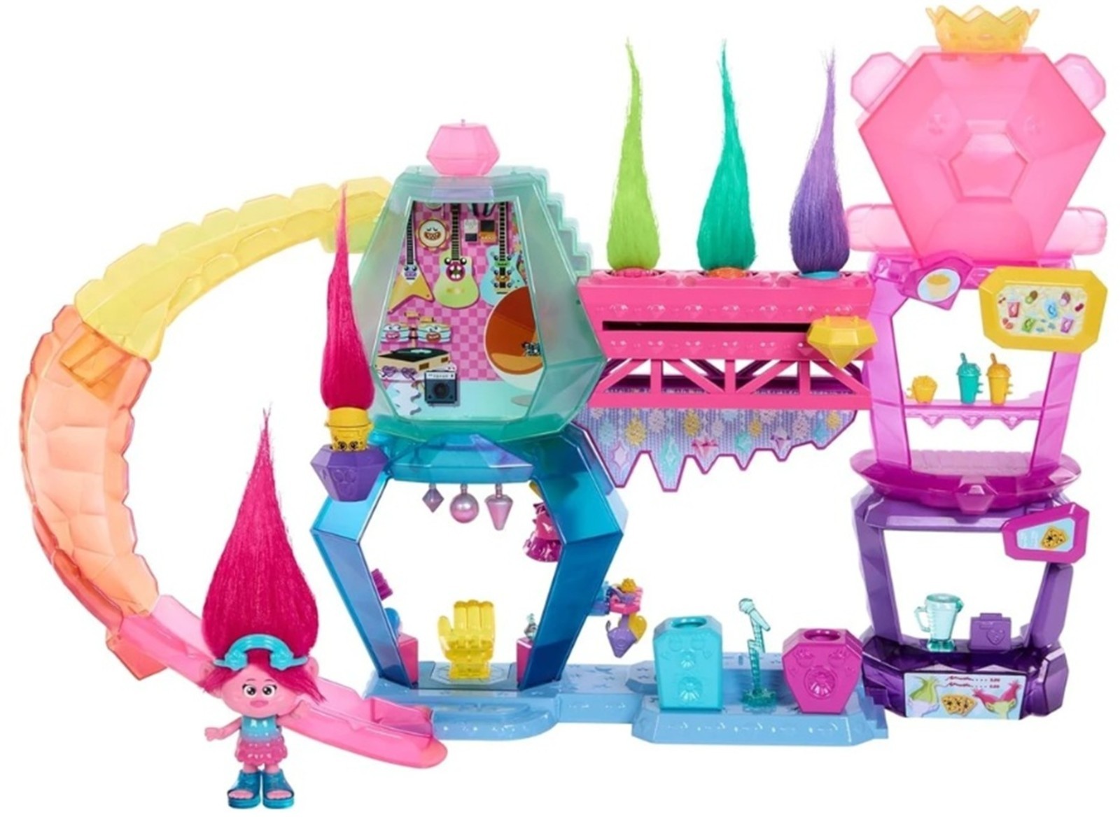 DreamWorks Trolls Band Together Toys Mount Rageous Playset Queen Poppy Doll Play