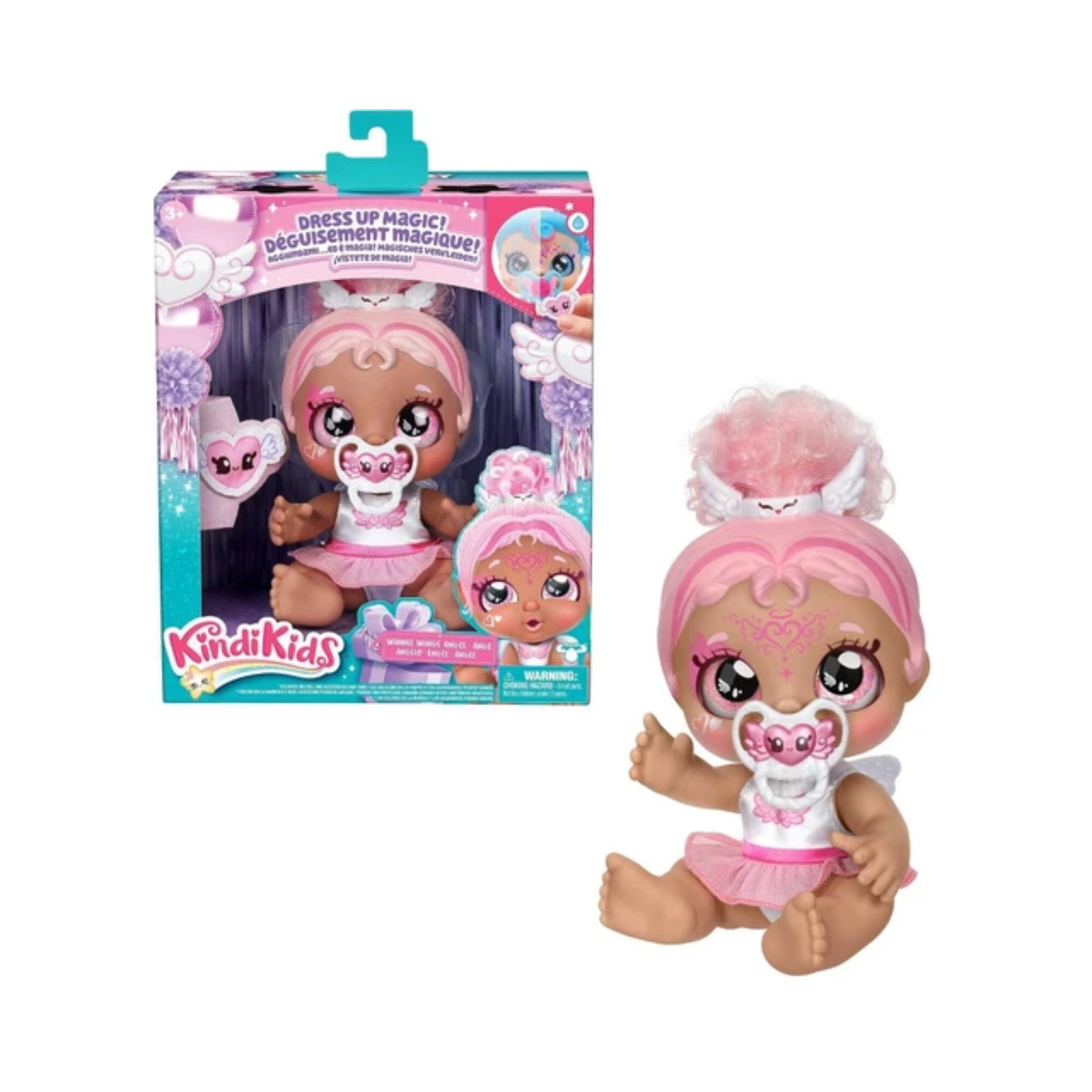 Kindi Kids - Baby Winnie Wings - Dress Toddler face Paint Reveal Doll Unicorn