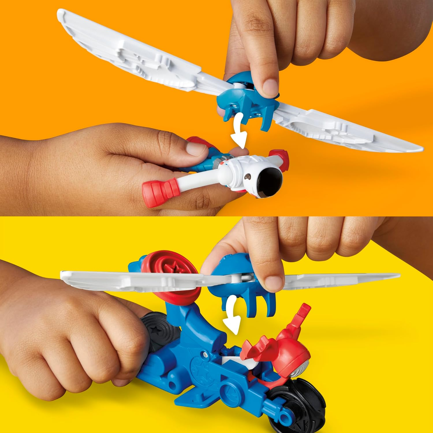 Play-Doh Marvel Captain America Moto-Slicer With Bendy Figure
