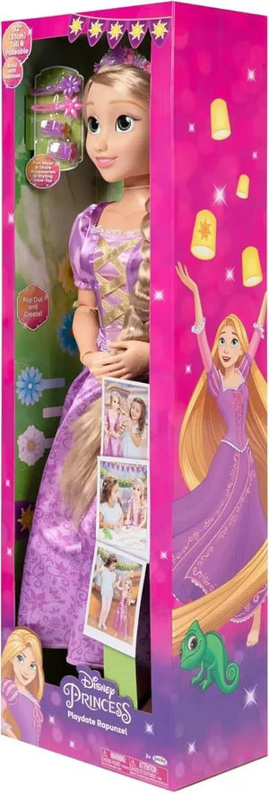 Disney Princess Rapunzel Doll Playdate 32 Inch Tall Poseable Brush Comb Hair