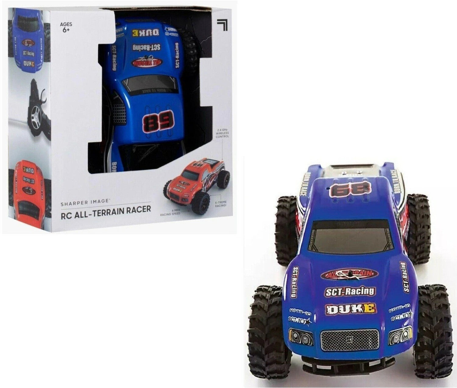 Sharper Image RC Terrain Blue Racer Toy Car for Ages 6+ Remote Control RC IR