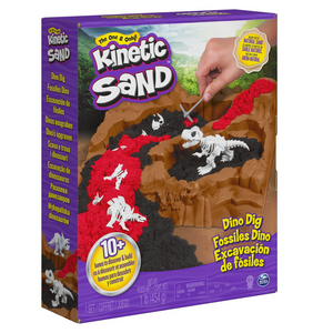 Kinetic Sand Dino Dig Playset with 10 Hidden Dinosaur Bones Kids Toy Age 6+ Gift