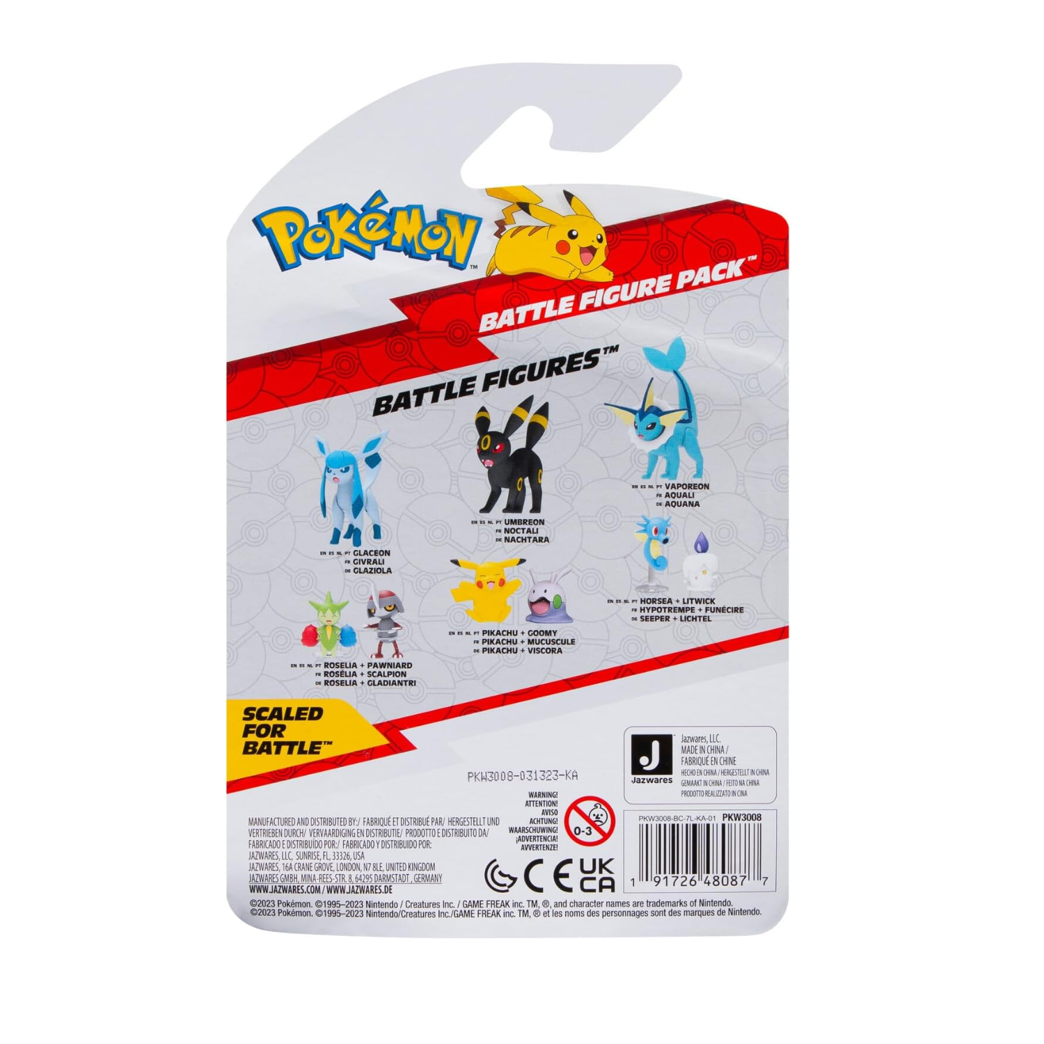 Battle Figure 2 Pack Litwick and Horsea Action Figures Ages 4 + Play