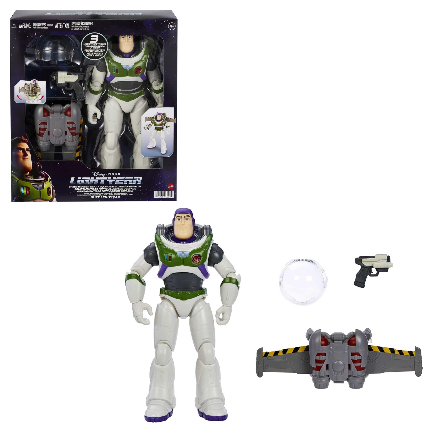 Disney Pixar Lightyear Buzz Lightyear 12" Action Figure with Jetpack and Blaster
