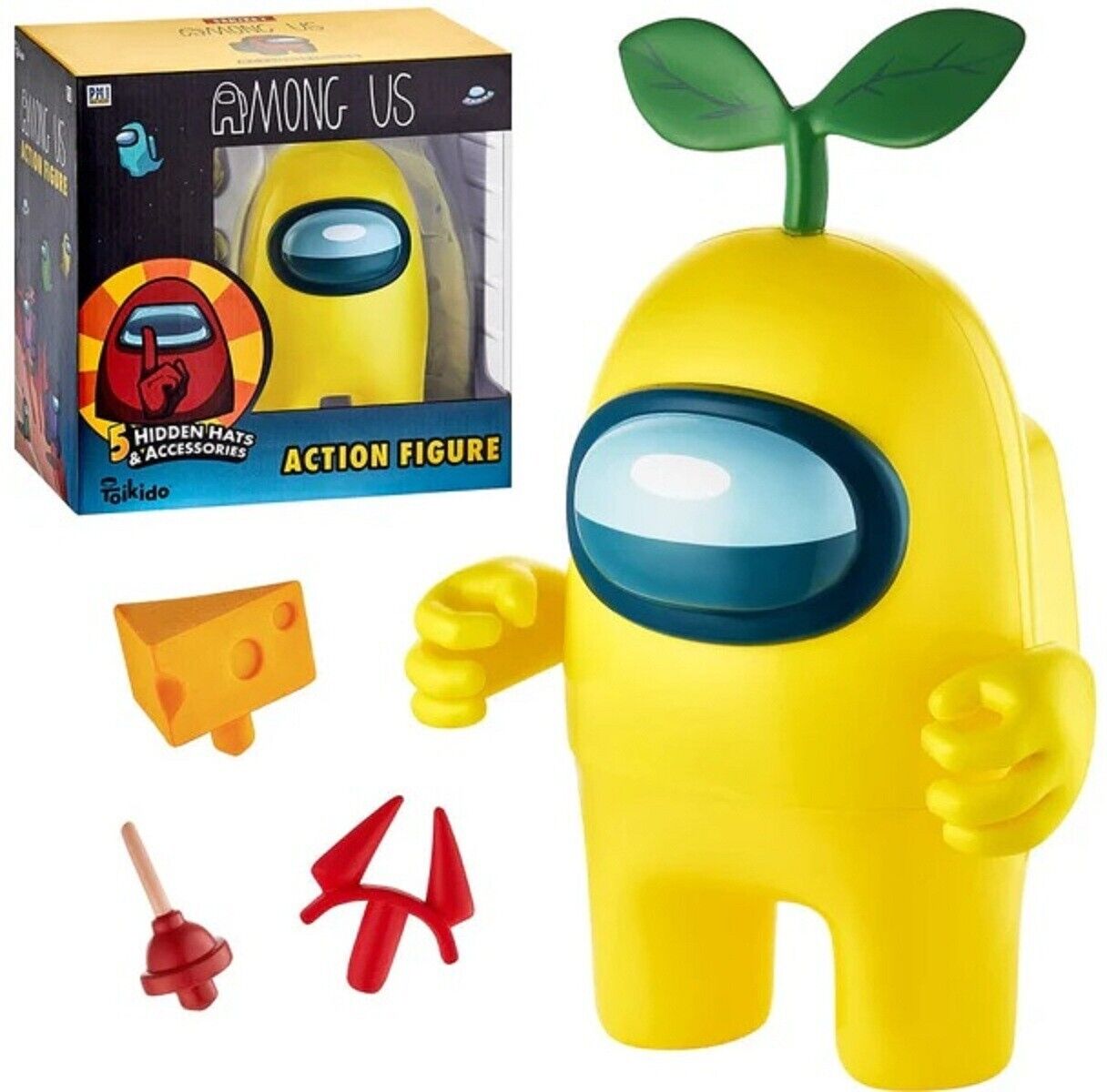 Among Us Crew Action Figure 17CM with 5 Hidden Hats And  Accessories Video Game