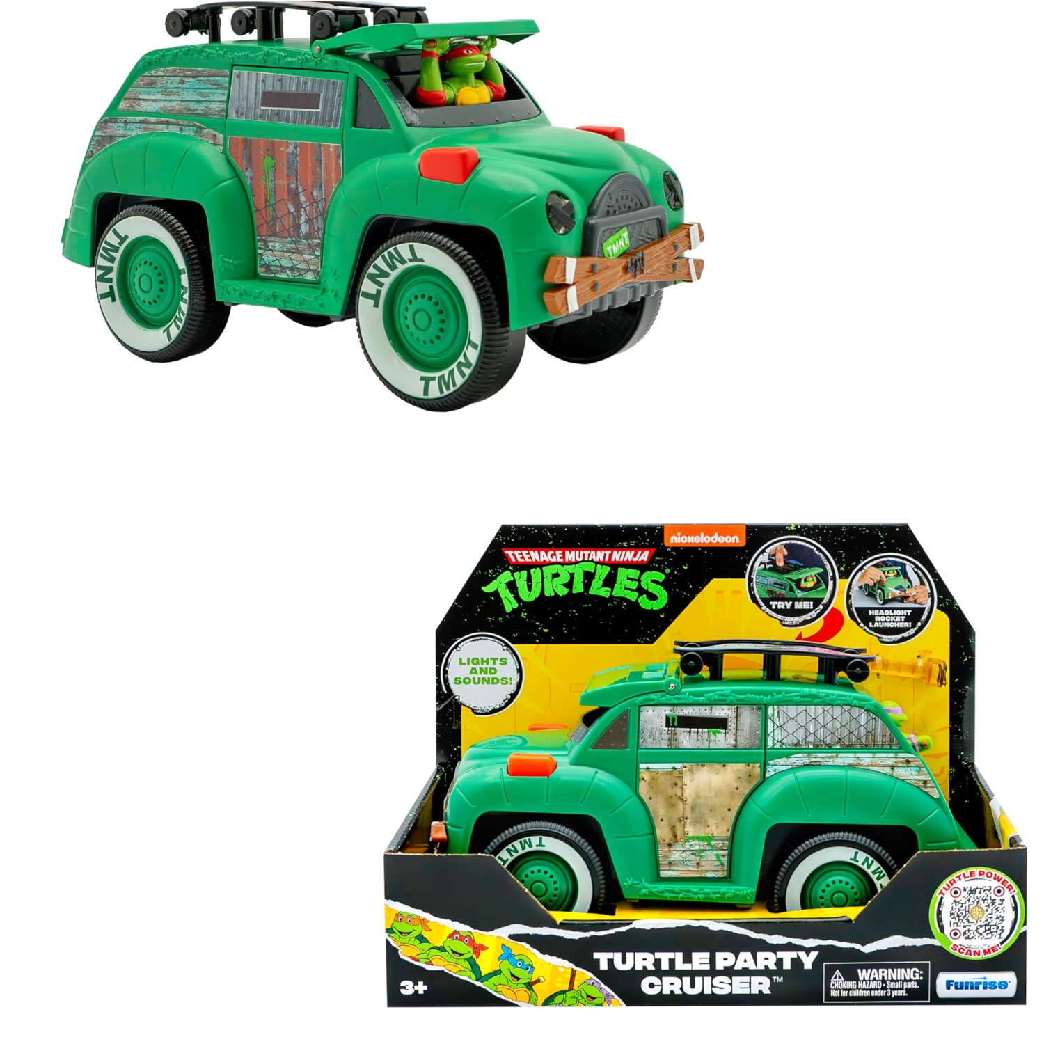 Teenage Mutant Ninja Turtles Party Cruiser Lights Sounds Vehicle 3+ Toy Play