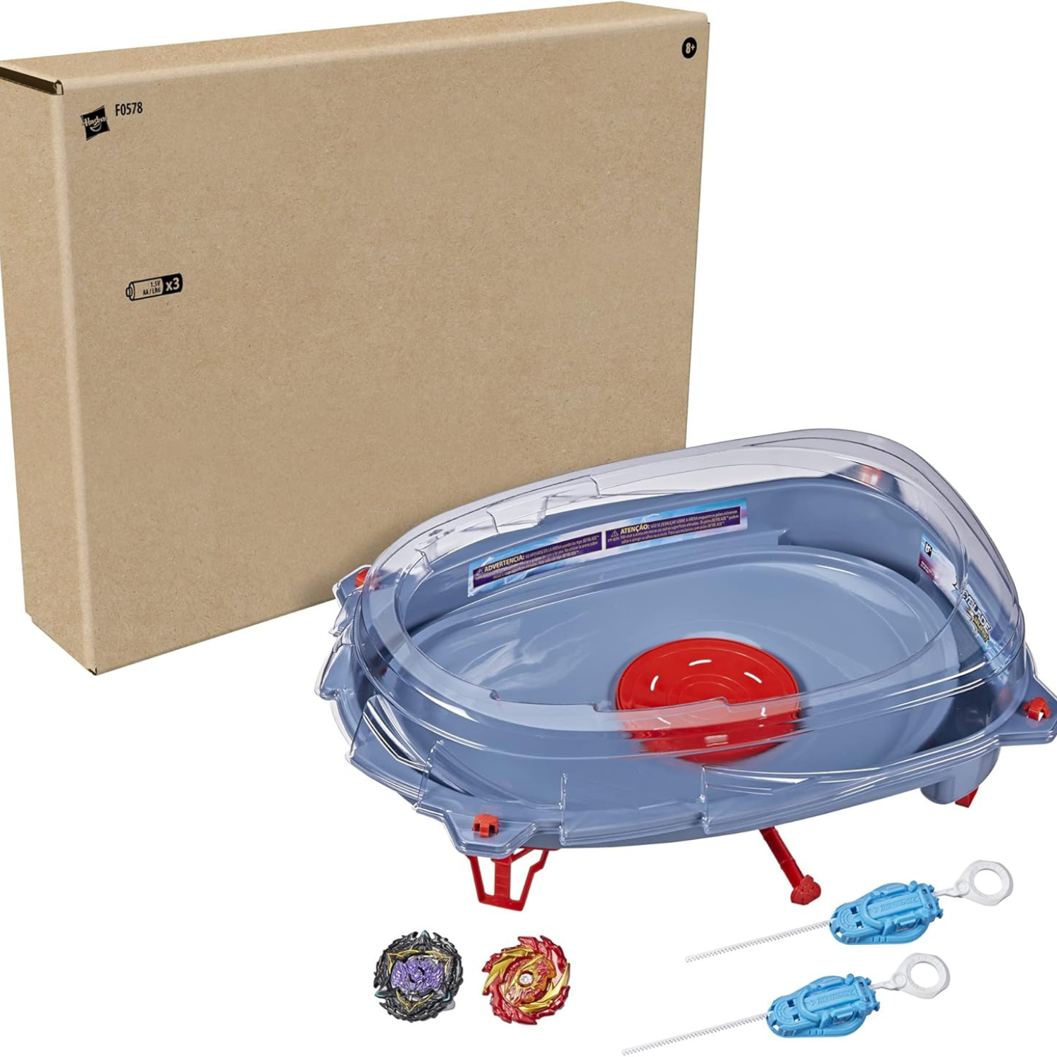 Beyblade Burst Speedstorm Motor Strike Stadium Set with 2 Tops and Launchers