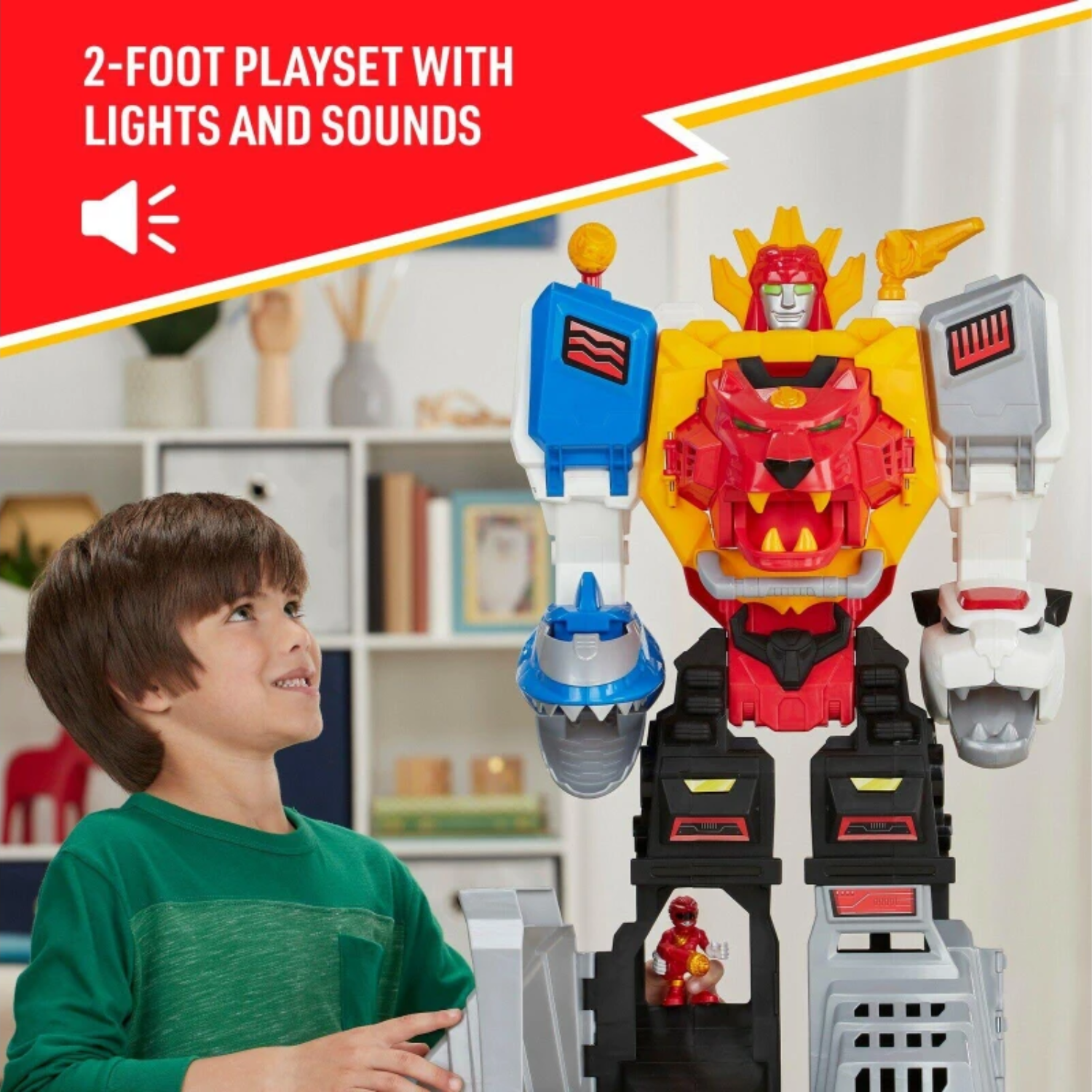 Playskool Heroes Giant 2 Feet Power Rangers Morphin 2-in-1 Megazord Ages 3+ Play