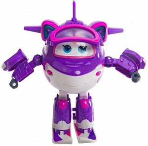 Super Wings Crystal 6 Inch Deluxe Transforming Super Charged Jett Airplane Toy
