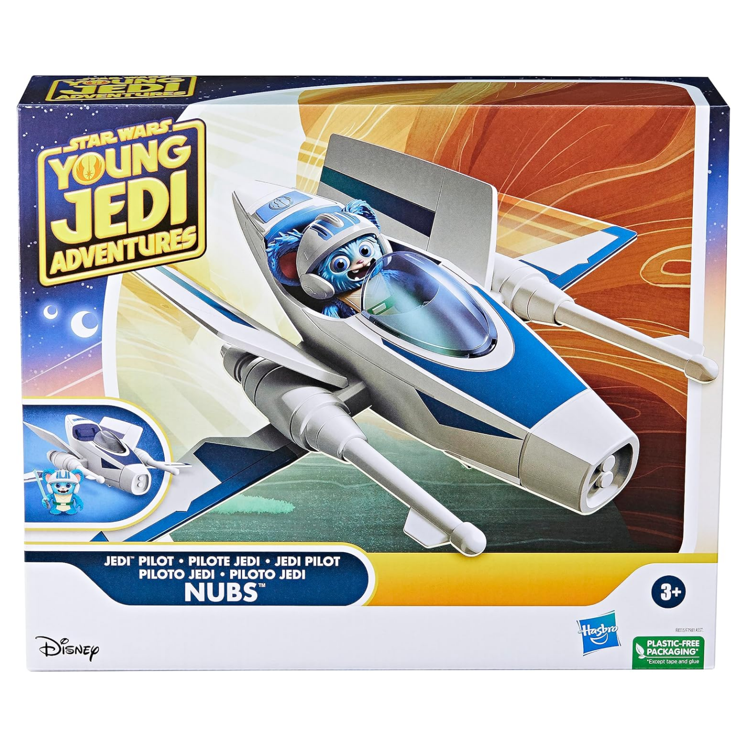 Star Wars Jedi Nubs Pilot Feature Vehicle with Ship & Lightsaber Figure Toy Ages