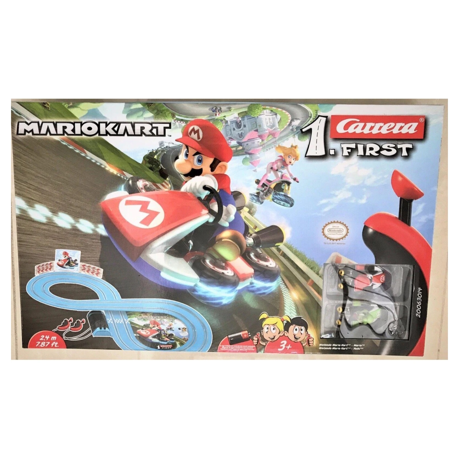 Wii Mario Kart RC IR Radio Remote Control Slot Car Race Track Ages 3+ Carrera