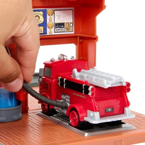 Disney Pixar Cars Red Fire Station Playset Truck Radiator Springs Ages 3+ Toy