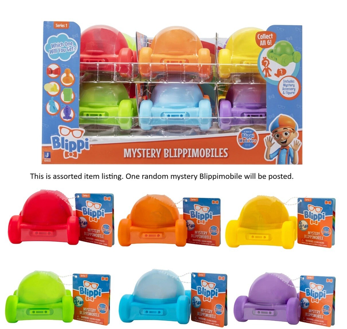 BlippiMobiles Mystery Collectible 3 Inch Toy Figure and Accessory 1 Blind Box