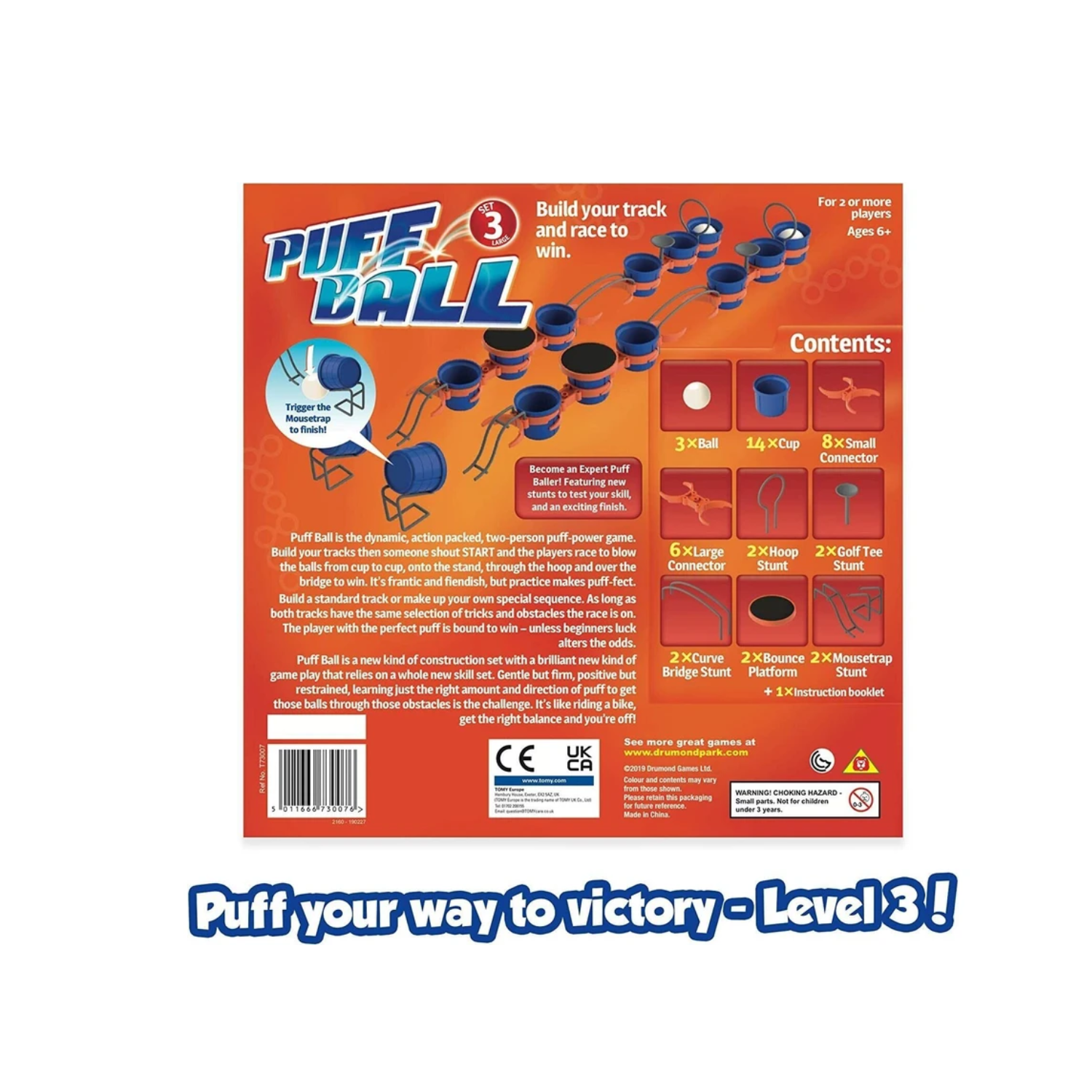 Drumond Park Puff Ball 3 Kids Action Game Blow Race Win Family Game Age 6+