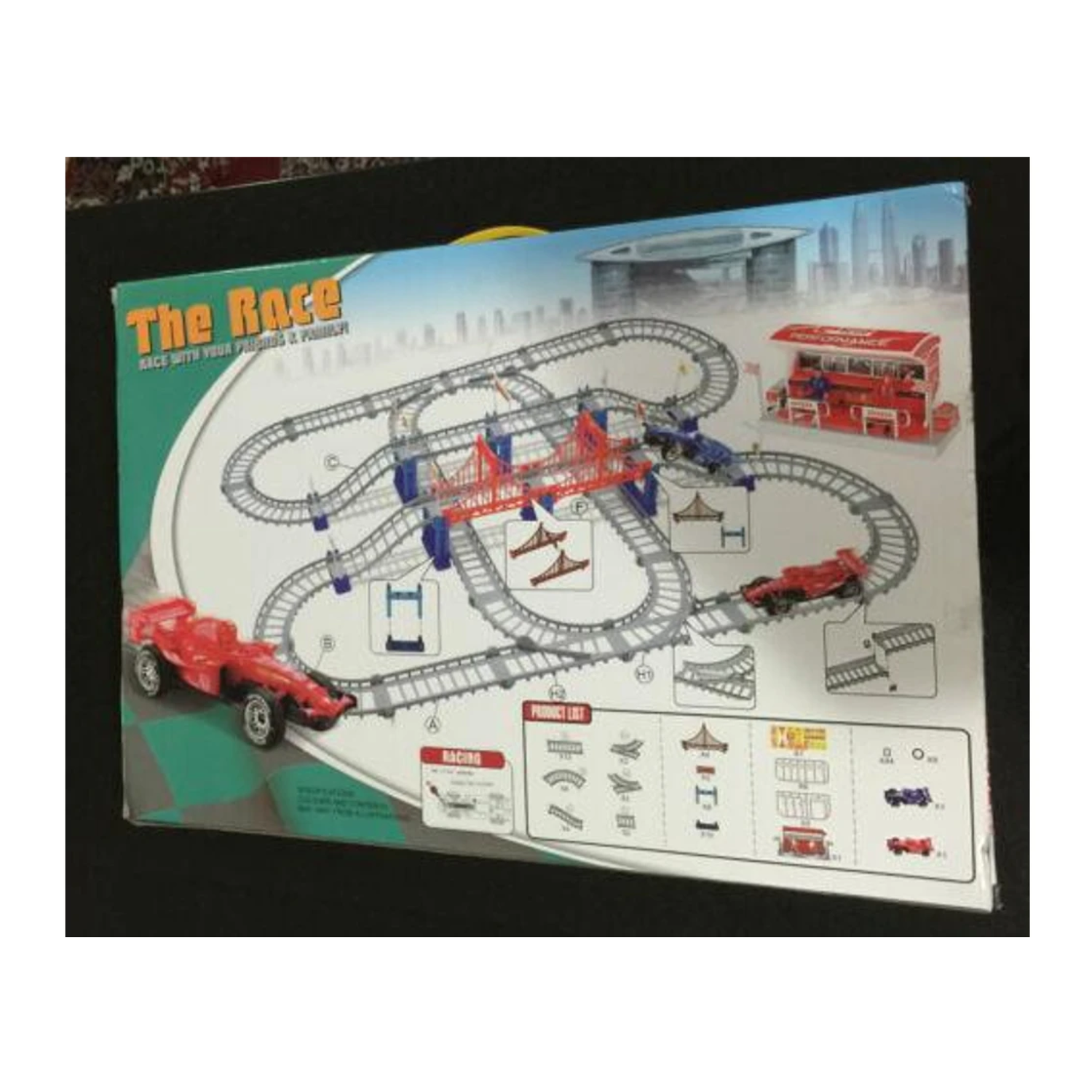 Car Race Track Mukikim 2 Cars 119 Piece Ages 6+ New Toy Build Play Gift Boys Fun
