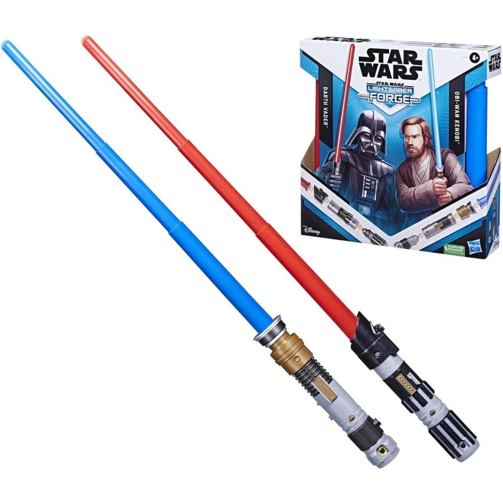 Star Wars Lightsaber Forge Darth Vader Vs. Obi Wan Kenobi Bladebuilder New Toy