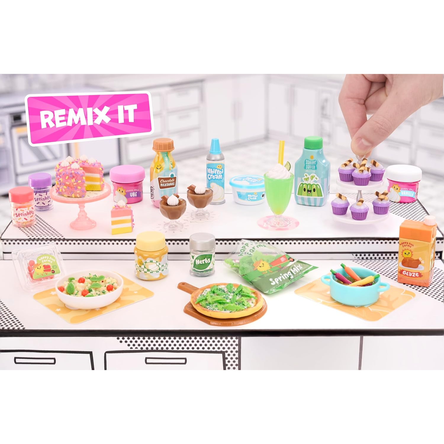 MGA Miniverse Make It Mini Mega Buffet DIY Food Kit with 8 Recipes & 60+ Pieces