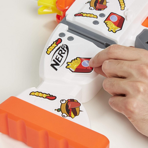 Nerf Fortnite AR DURRR Burger Motorized Dart Blaster 20 Dart Flip Up Sights Play