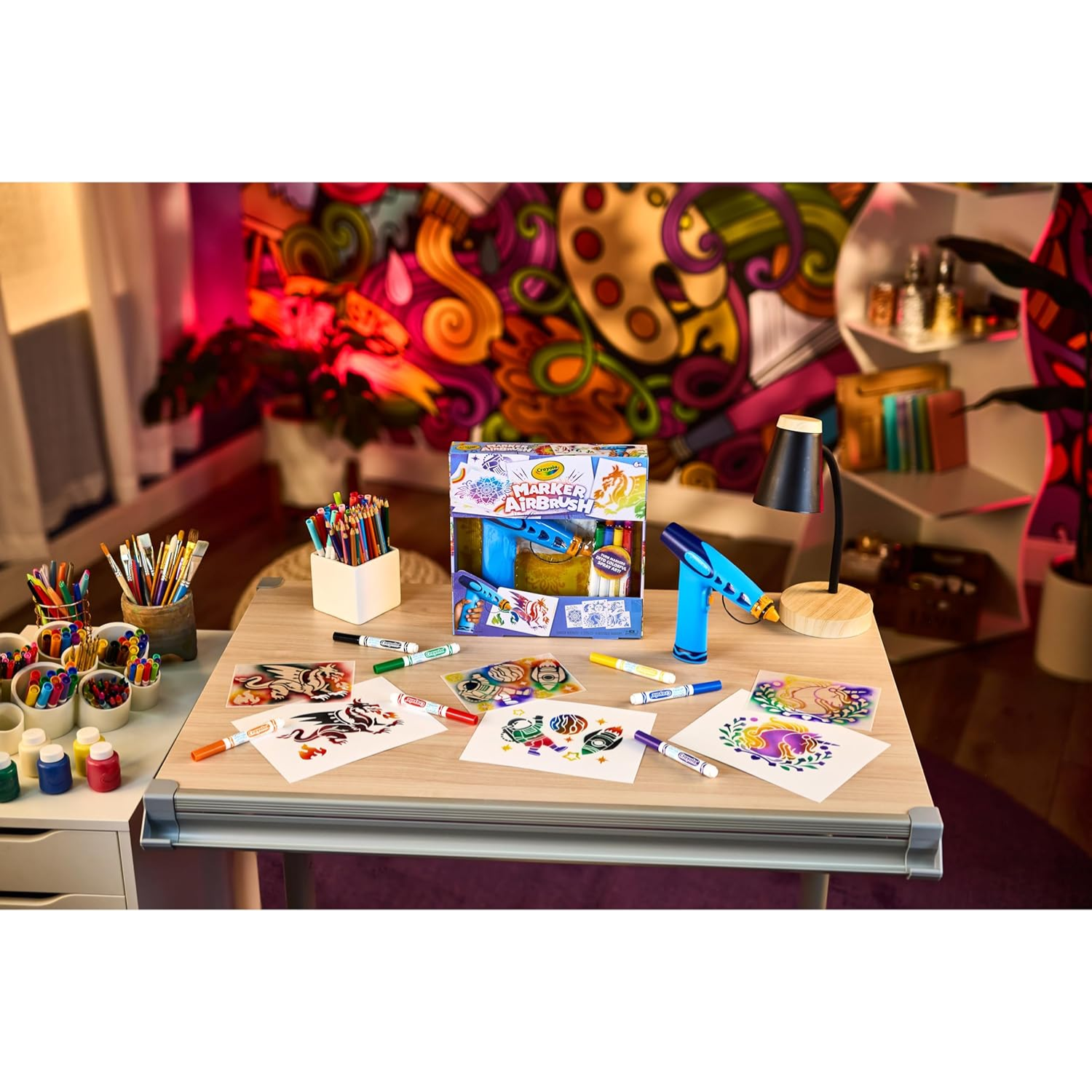 Crayola Marker Airbrush DIY Art Battery Operated New Toy Paint