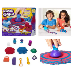 Kinetic 2 lbs Sand Sandisfying Set 10 Tools Ages 3+ Toy Play Build Learn School