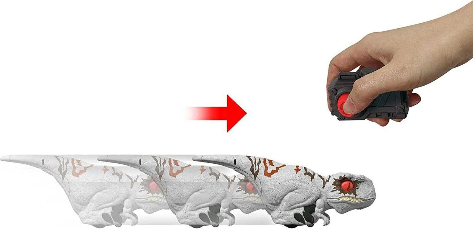 Jurassic World Dominion Grey Atrociraptor Uncaged Click Tracker Dinosaur Dino