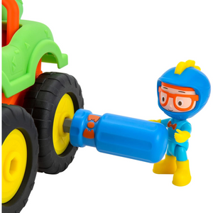 Blippi Racer Figure Buildable Monster Truck 9-Piece Playset Toy Ages 5+