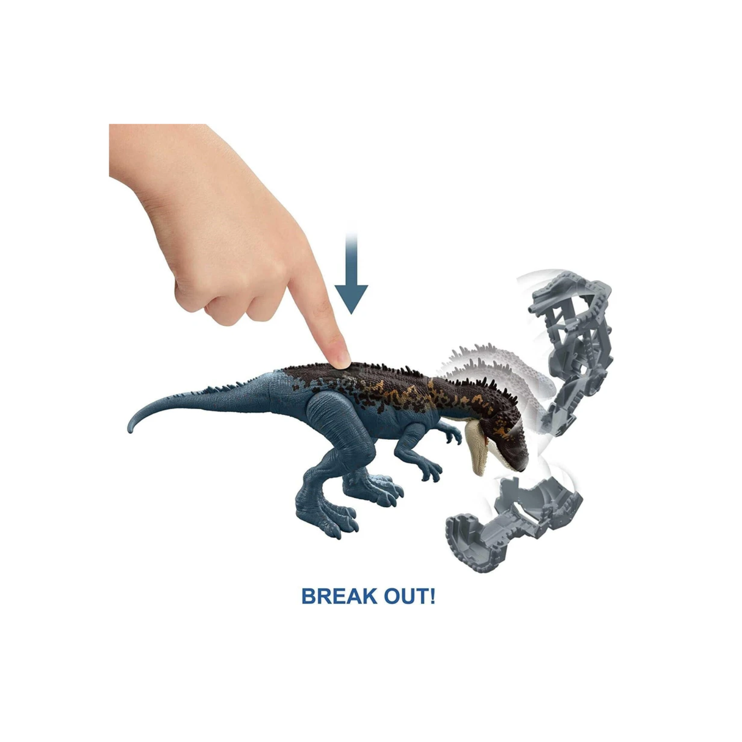 Jurassic World Mega Destroyers Carcharodontosaurus Dino Toy Age 4+ Mattel