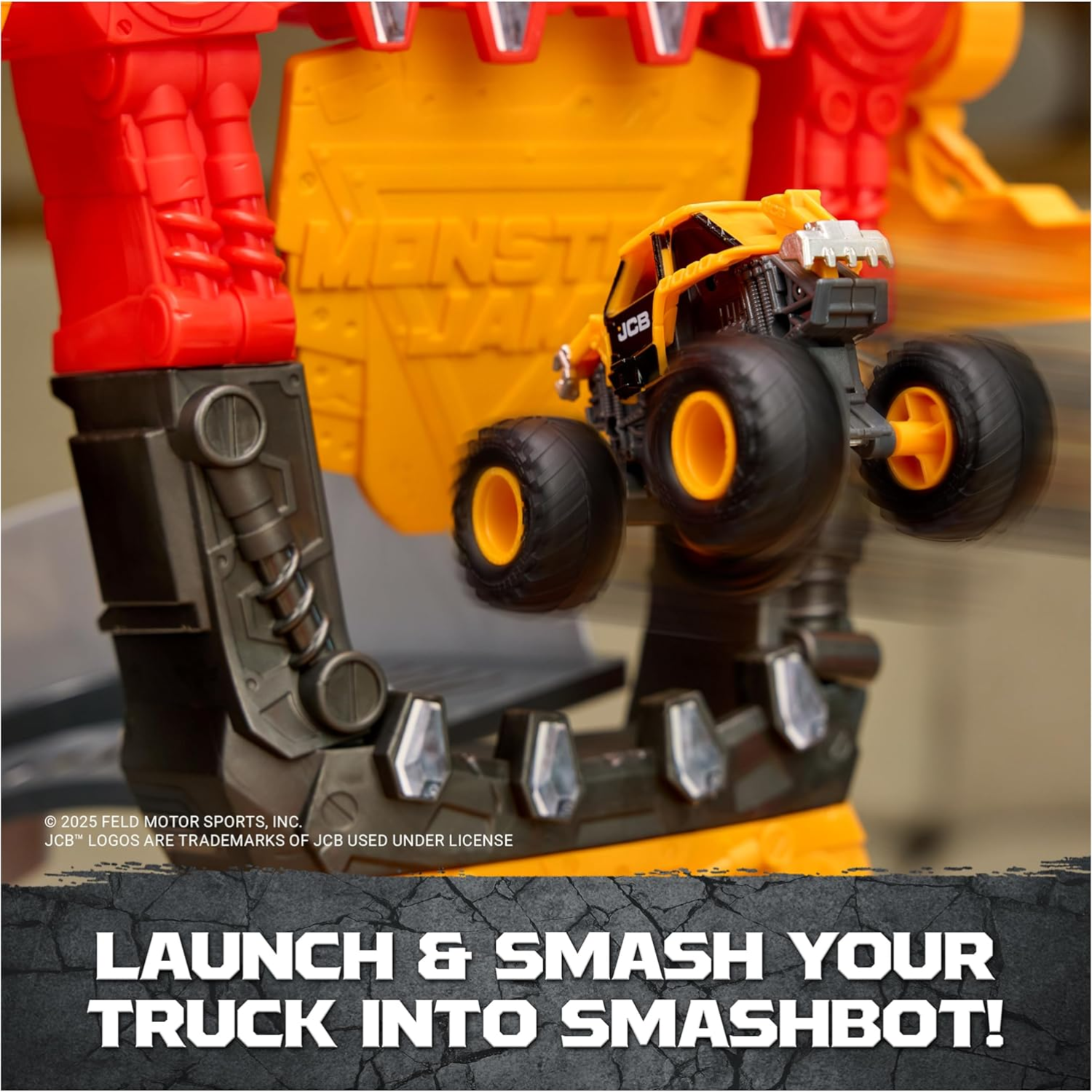 Monster Jam Smash & Bash SmashBot Playset with Launcher Monster Truck
