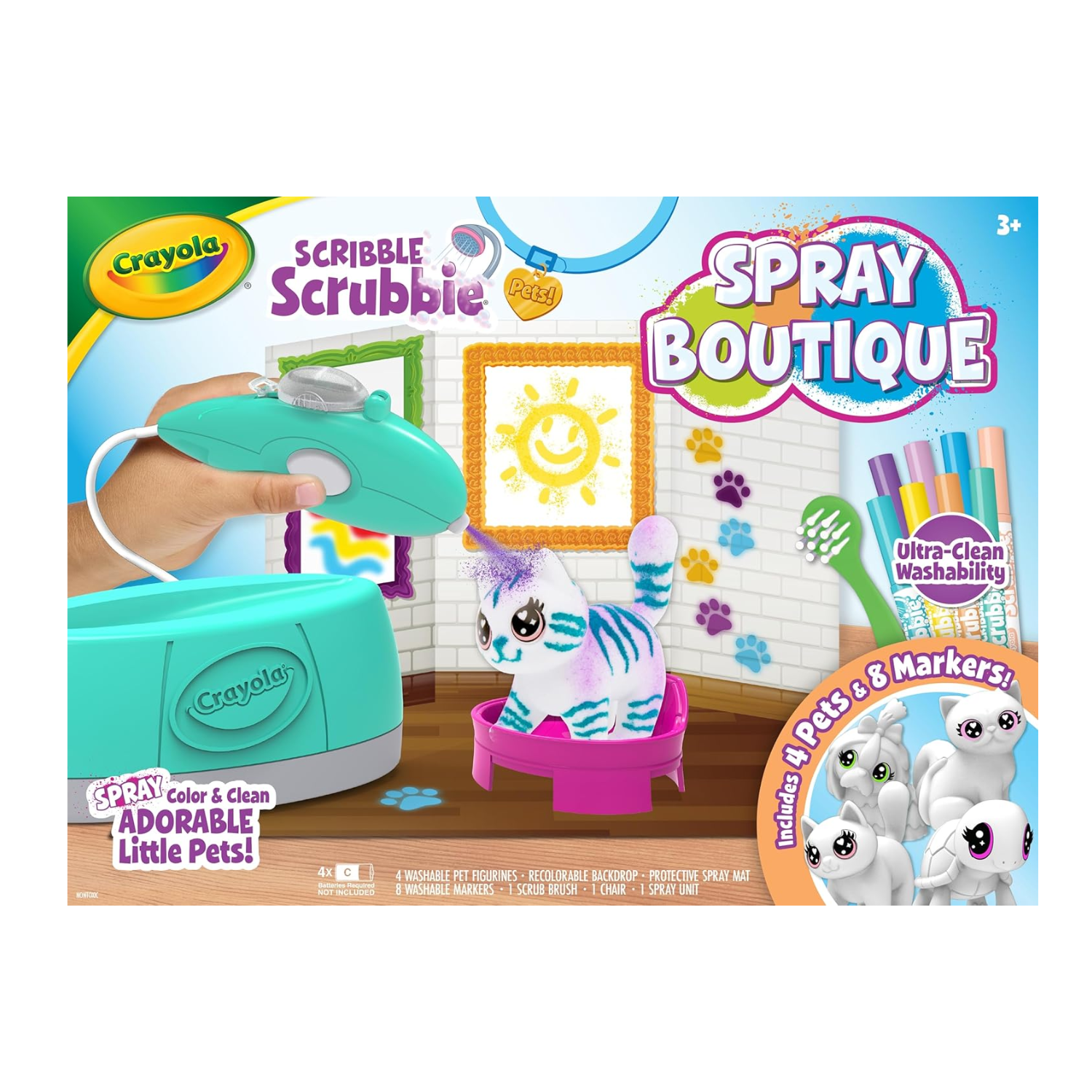 Crayola Scribble Scrubbie Pets Boutique Spray Little Pets Avengers Action 4+