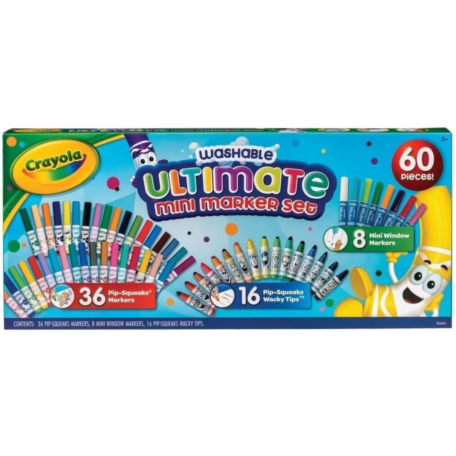 Crayola Washable Ultimate Mini Marker Set Paint Colours Play Crayons Wacky Tips