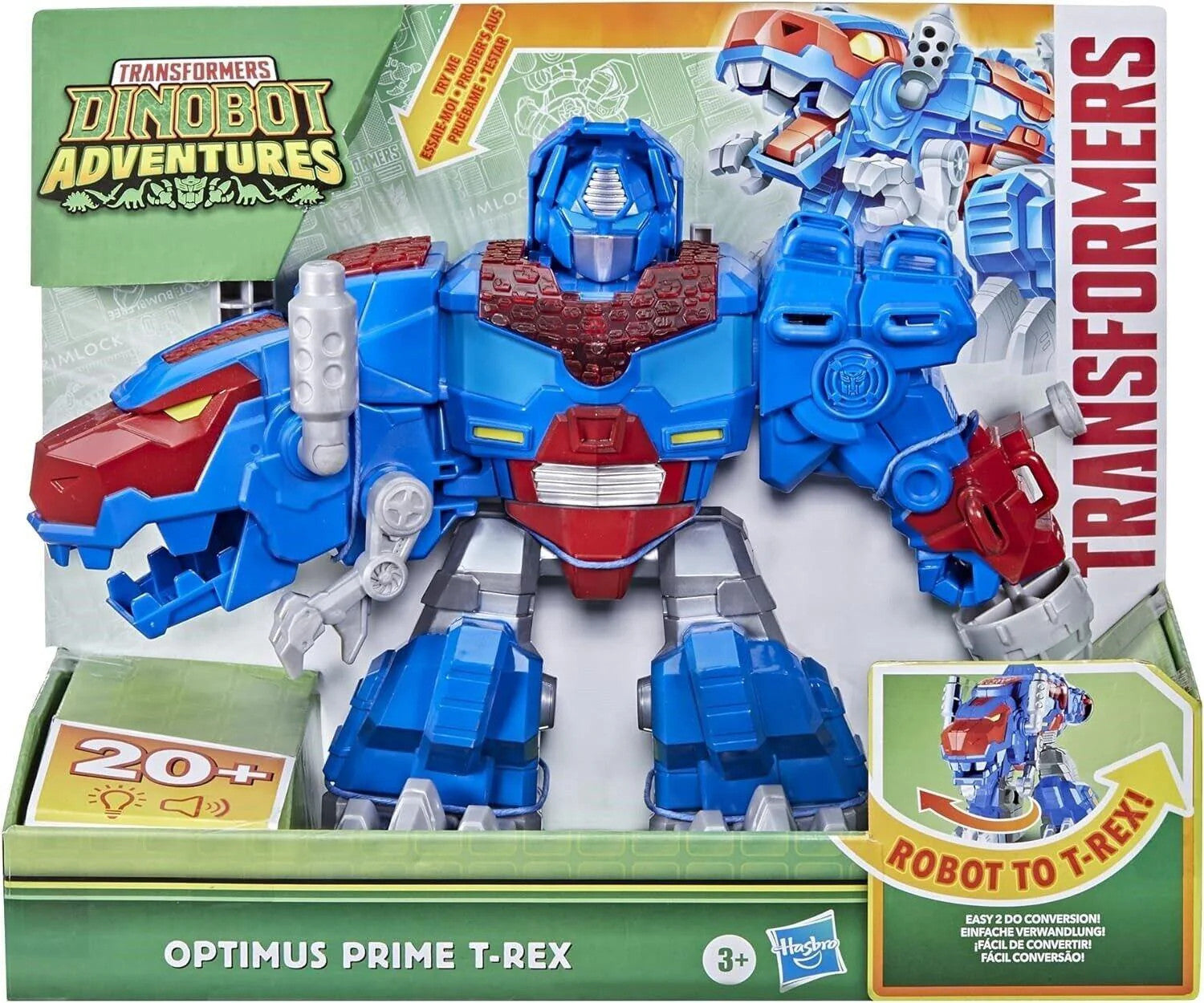 Playskool Transformers Dinobot 9" Optimus Prime T-Rex Tyrannosaurus Rex Dinosaur