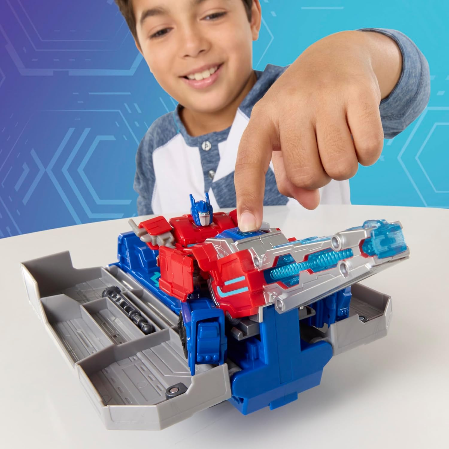 Transformers EarthSpark Optimus Prime Battle Trailer 2-in-1 Playset New Toy