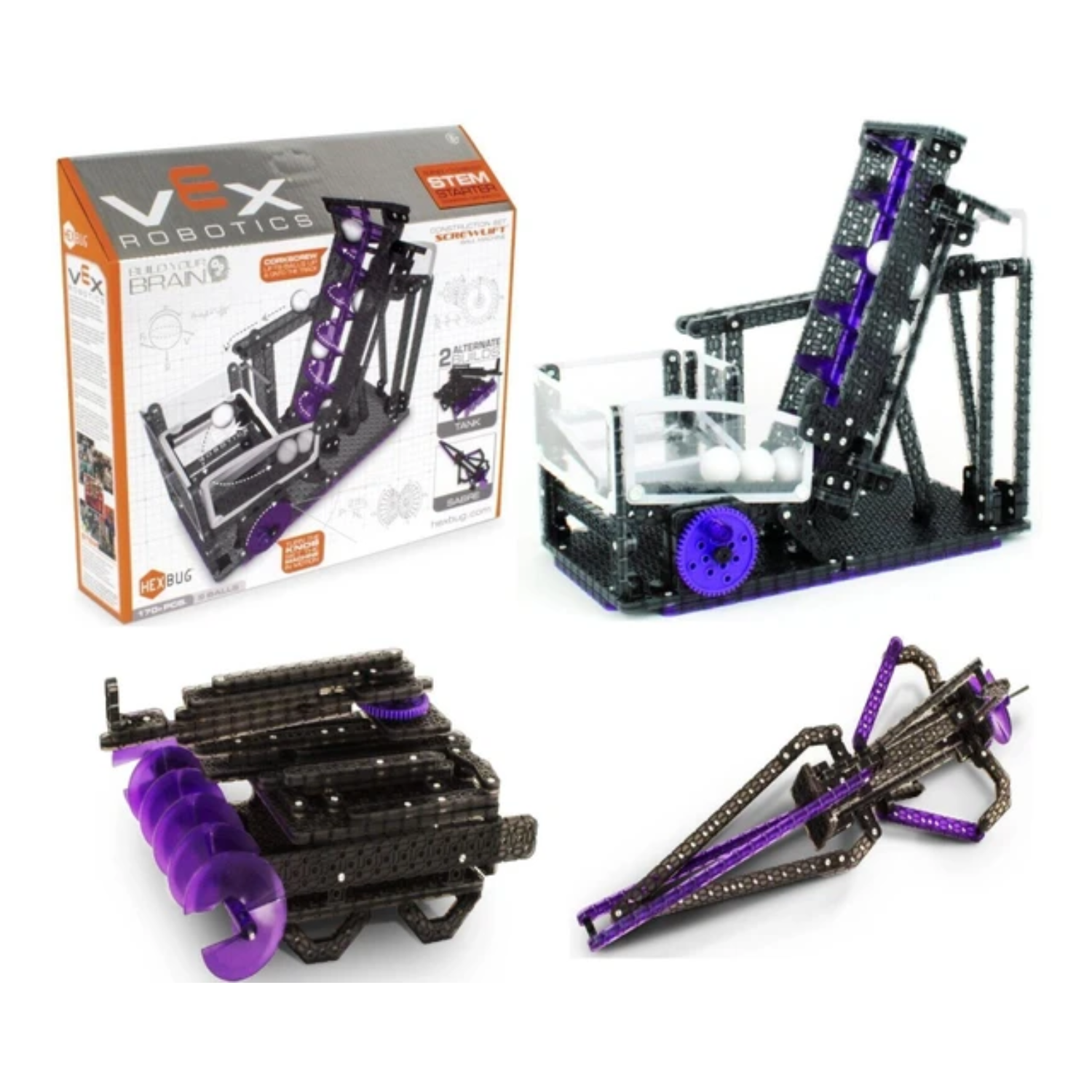 Hexbug Vex Robotics Screw Lift Ball Machine Construction Set Ages 8+ Project Fun
