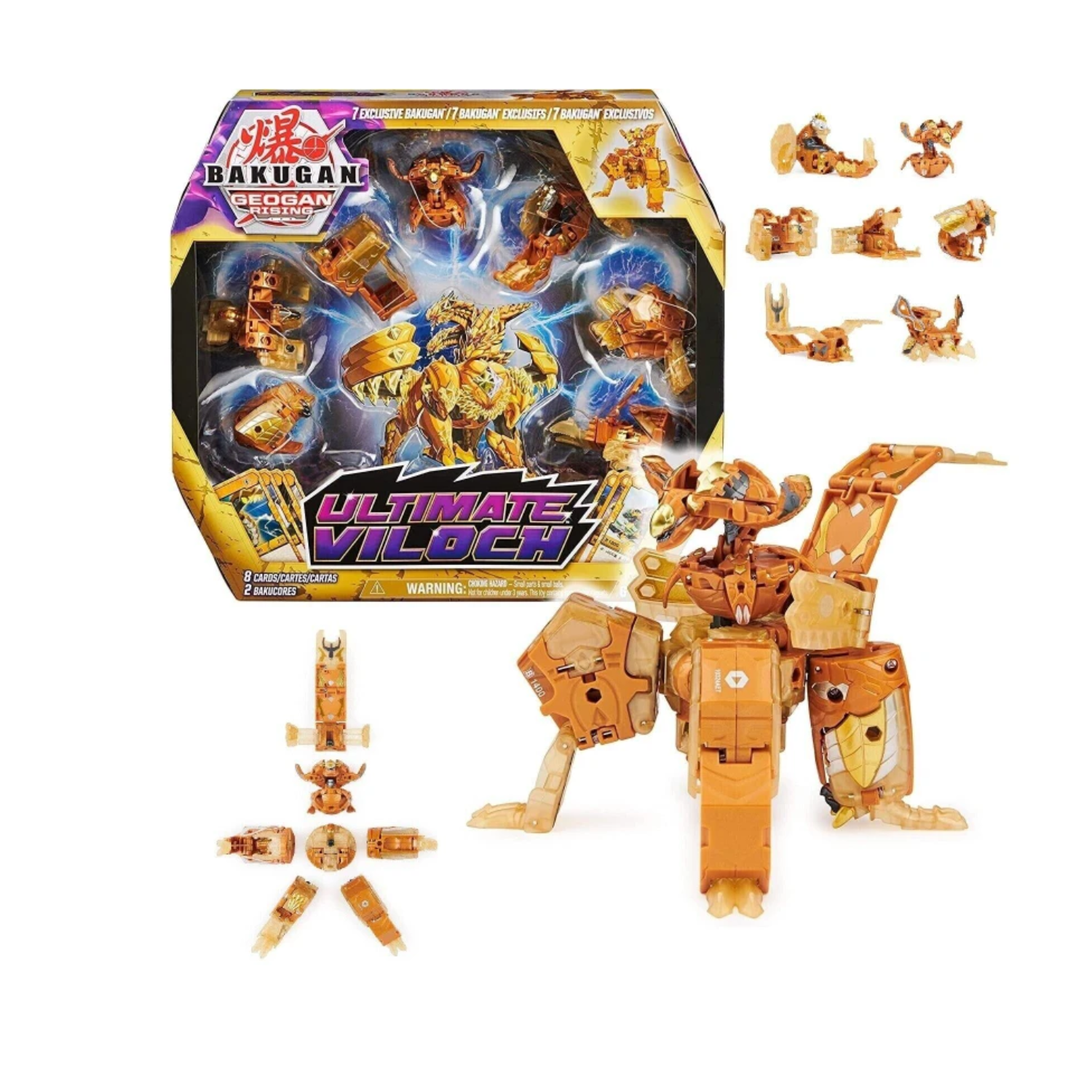 Bakugan Ultimate Viloch 7-in-1 Exclusive Geogan Rising Ages 6+ New Toy Game Play