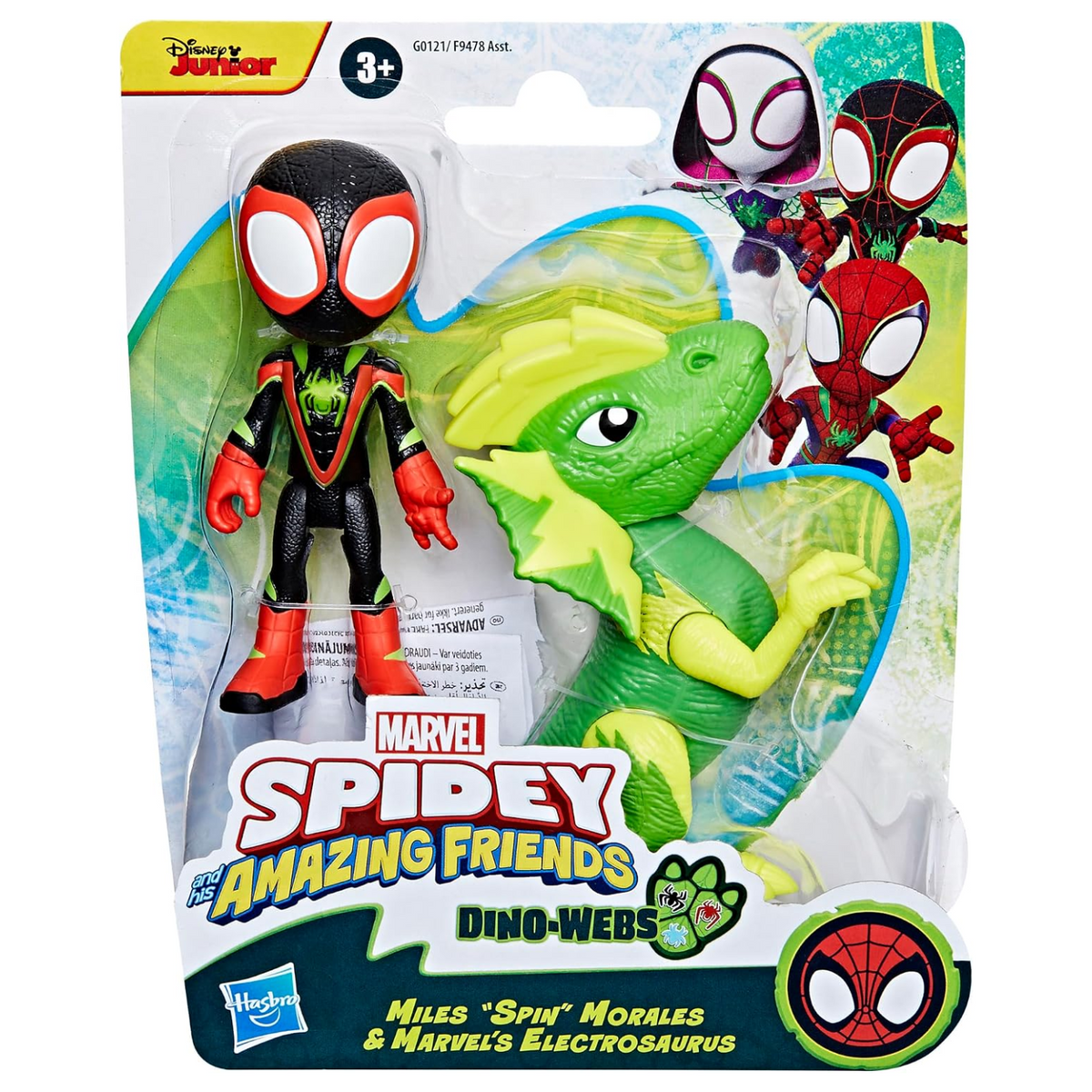 Spidey and Friends Dino Webs New Toy Miles and Electrosaurus