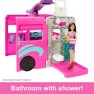 Barbie Dream Camper Playset with Slide, 60 Accessories & 7 Play Areas Ages 3–7