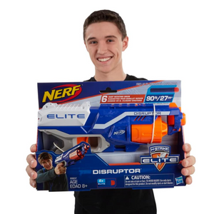 Nerf Elite Disruptor Blaster with 6-Dart Rotating Drum and Slam-Fire Action Toy