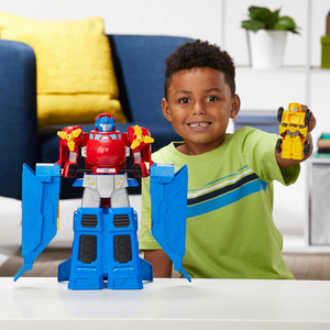 Transformers Optimus Prime Jumbo Jet Wing Racer Bumblebee Plane Car Robot Play
