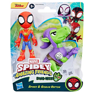 Spidey and Friends Hero Dino Webs New Toy Figure Spidey and Goblin Raptor