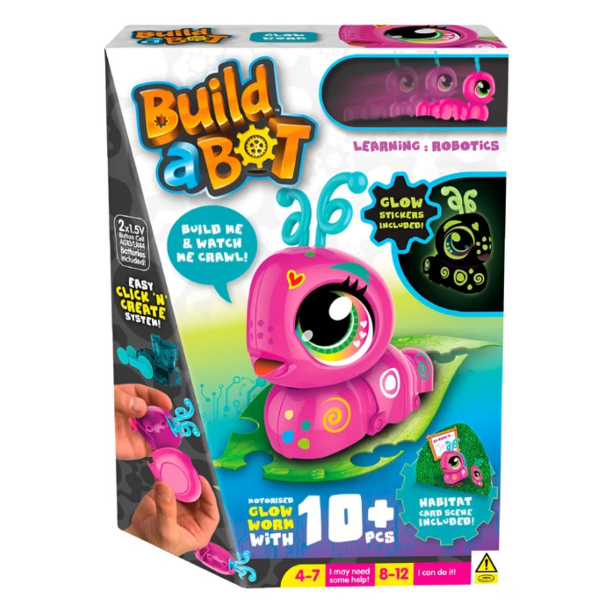 Build a Bot Build Your Own Interactive Pet Glow Worm New Toy